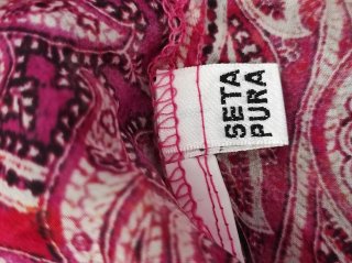 Blusa Motivi fantasia Paisley rosa seta
