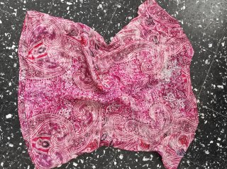 Blusa Motivi fantasia Paisley rosa seta