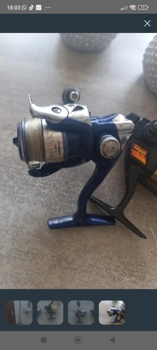 Carrete de pesca Daiwa y Shimano