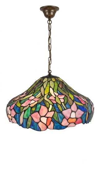 Lámpara Tiffany Artesanal Cristal y Estaño