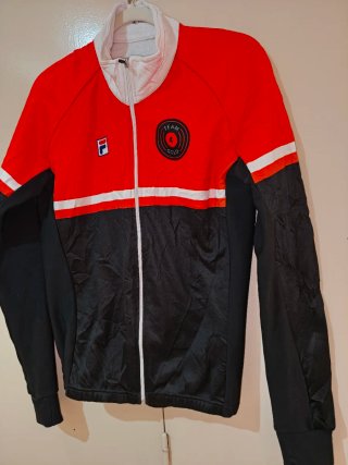 Chaqueta Fila Hombre Naranja y Negra