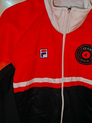 Chaqueta Fila Hombre Naranja y Negra