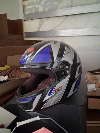 Casco Moto SHIRO SH-2503 Negro/Azul/Plata