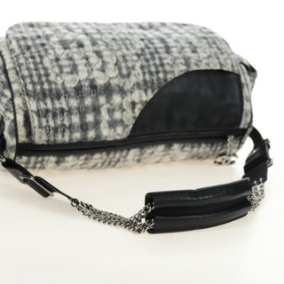 CHANEL Camelia 2.55 Chain Shoulder Bag Wool Tweed