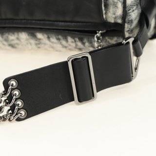 CHANEL Camelia 2.55 Chain Shoulder Bag Wool Tweed