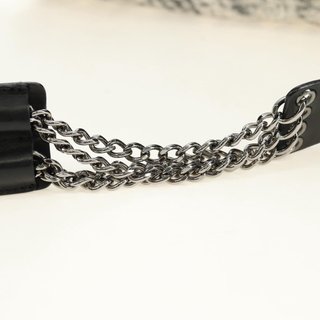 CHANEL Camelia 2.55 Chain Shoulder Bag Wool Tweed
