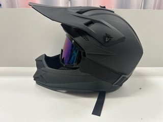 Casco integral negro con gafas talla S