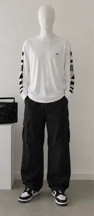 Lacoste Sport Camiseta Manga Larga Loose Fit Blanc