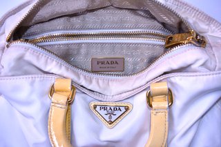 Bolso Prada Blanco y Beige