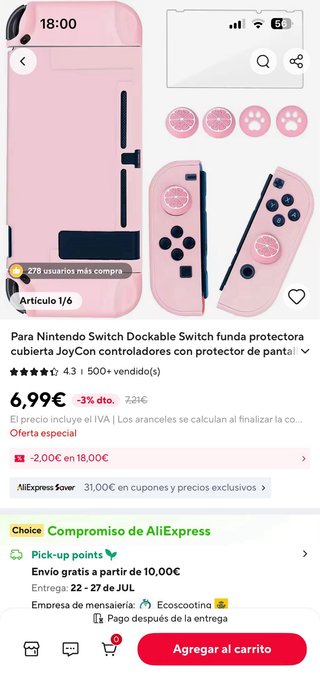 Funda Protectora con Cristal Nintendo Switch OLED