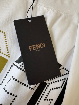 Camiseta Fendi Talla L Logo FF Dorado