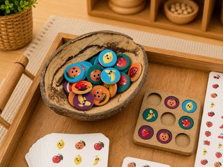 Jogo de Associação e Sequências Frutas Montessori