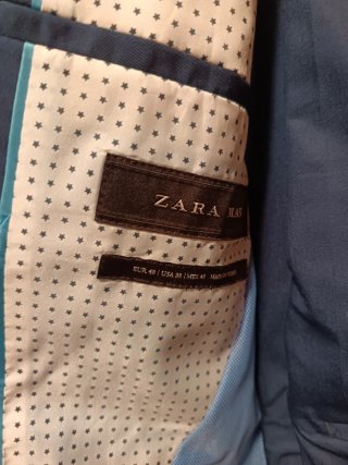 Traje de caballero azul