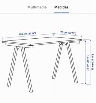 Escritorio Ikea Trotten Blanco