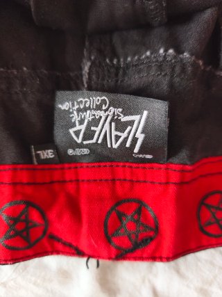 Pantalón Cargo Slayer Original Negro y Rojo