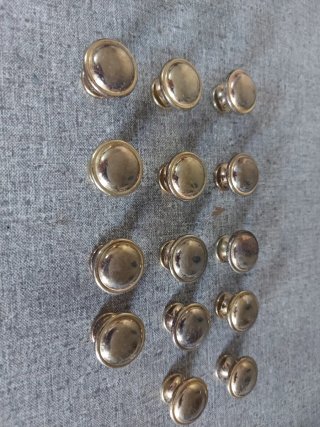 14 pomelli vintage oro/argento