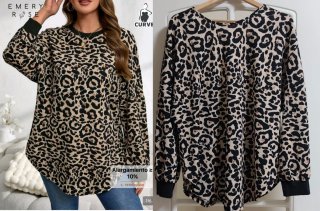 SHEIN LUNE Camiseta Blanca Estampado Ojos Flores