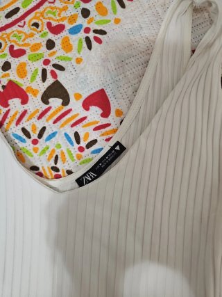 Top Zara tirantes blanco