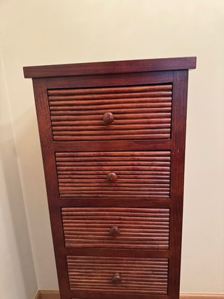 Cajonera alta de madera 6 cajones