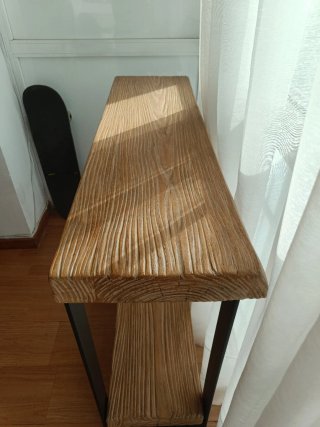Mueble recibidor madera y metal