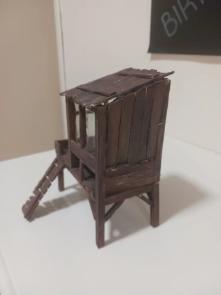 Maqueta gallinero madera