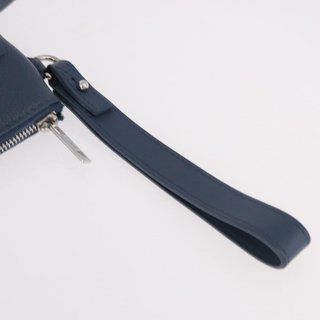 LOUIS VUITTON Takeoff Pouch Cowhide leather Blue