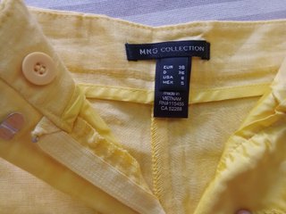 Pantalón corto Mango amarillo