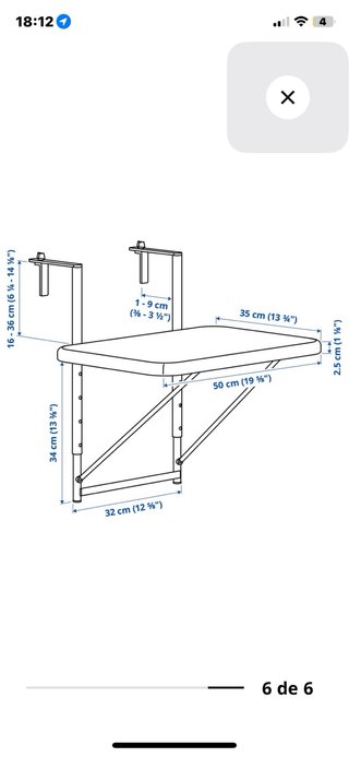 Mesa Terraza Ikea Torparo Madera