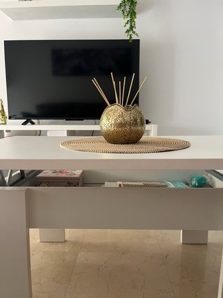 Mesa centro salón abatible