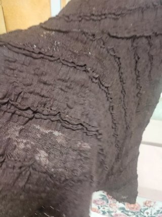 Falda Zara encaje marrón talla S