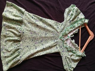 Vestido verde estampado floral
