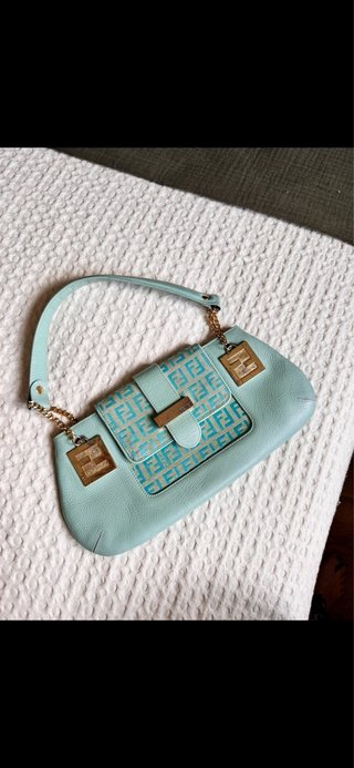 Bolso Fendi Azul y Dorado
