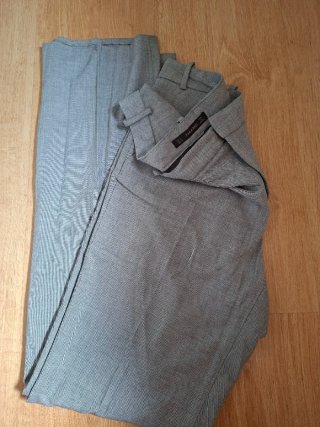 Pantalón ZARA BASIC mujer gris