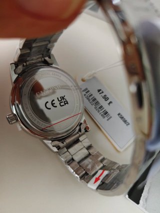 Reloj Calypso plateado nuevo, acero inoxidable
