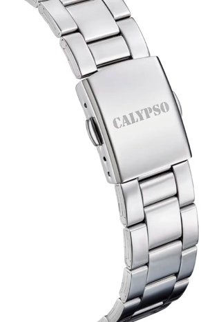 Reloj Calypso plateado nuevo, acero inoxidable