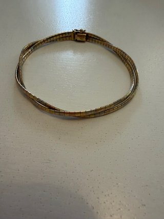 Pulsera Oro 18 k . Tres colores