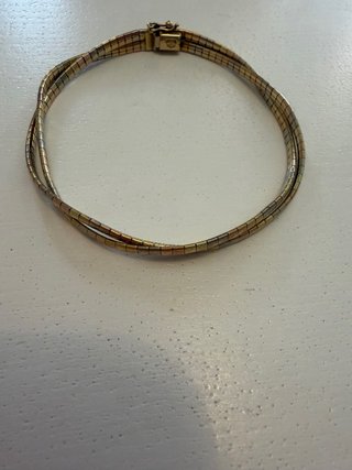 Pulsera Oro 18 k . Tres colores