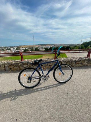 Bicicleta azul de montaña