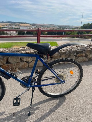 Bicicleta azul de montaña