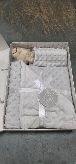 Conjunto Bebé Manta Dou Dou Cinza