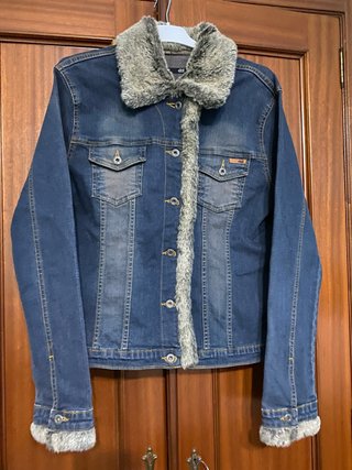 Chaqueta vaquera QS T38 con pelo