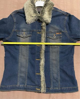 Chaqueta vaquera QS T38 con pelo