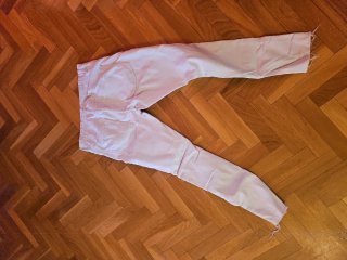 Pantalón vaquero blanco desgastado talla 40