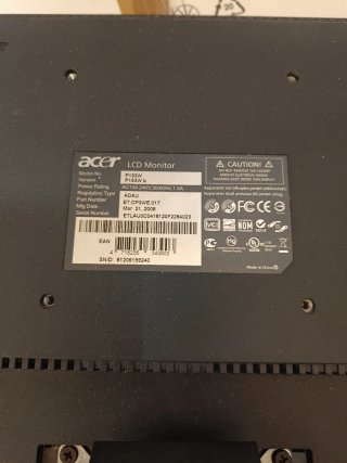 Pantalla Acer P193W