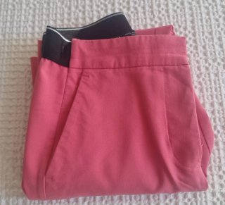Pantalón vestir Zara rosa fucsia T.XS
