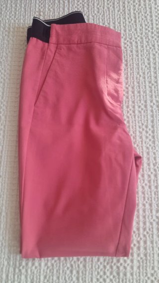 Pantalón vestir Zara rosa fucsia T.XS