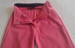 Pantalón vestir Zara rosa fucsia T.XS