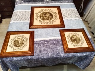 Juego 3 Cuadros Decorativos Madera