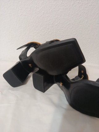 Sandalias Zara Talla 36 Tacón Ancho Hebillas Dorad