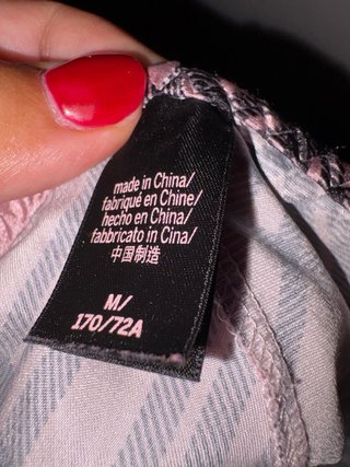 Victoria's Secret Pijama Camiseta Rosa y Negra